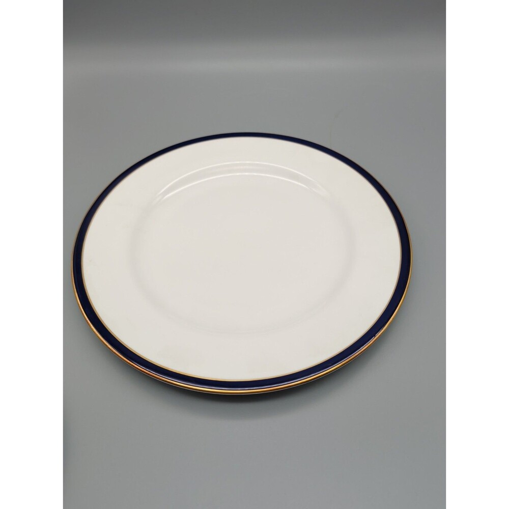 Spode Consul Cobalt Dinner Plate English Bone China Y7332 Hand Painted Gold Trim
